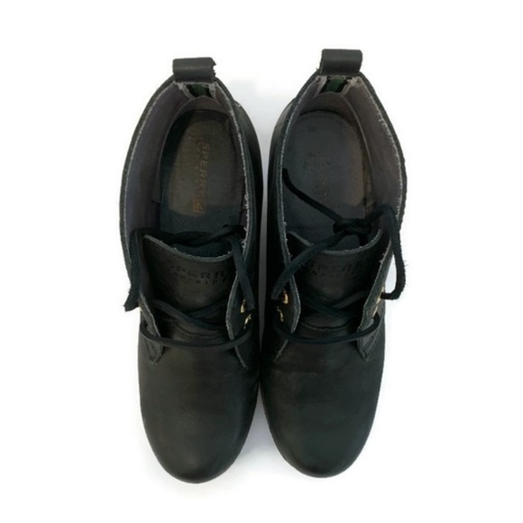 Sold Sperry Women's 7.5 Black Leather Booties - Picture 5 of 7